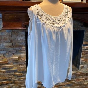 Xhilaration White Blouse with Studded Detail